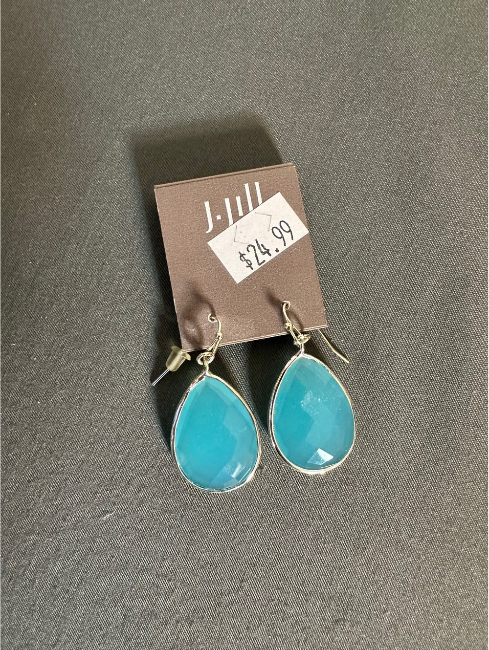 J Jill Aqua Teardrop Earrings
